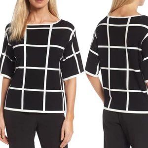 Vince Camuto Striped Short Sleeve Sweater